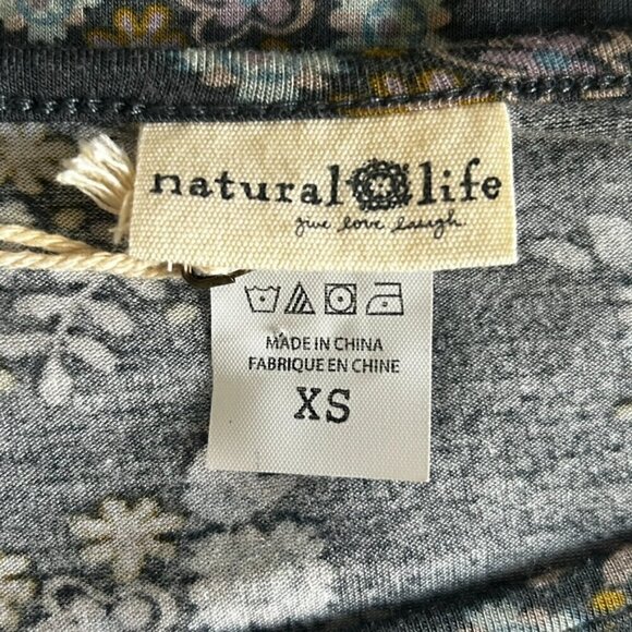 NWT Natural Life Women's Short Sleeve Floral Dress, Extra Small - Picture 3 of 6